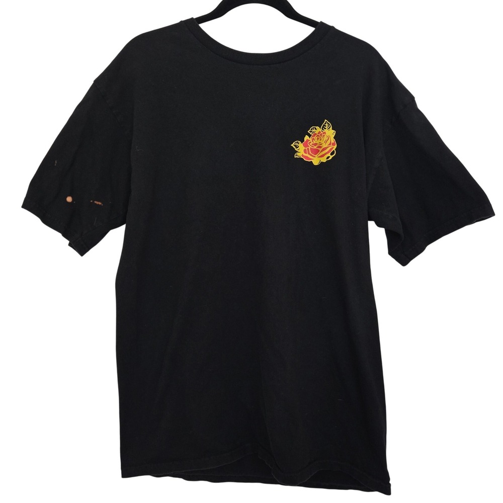 OBEY PROPAGANDA Tiger Rose Bullet Graphic T-Shirt Men's L Streetwear Skate Black